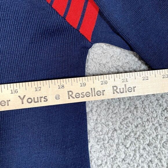 Vitage Ossi Skiwear Sweater Men's Half Zip Mock Neck Blue Knit 90s Medium - Picture 3 of 6